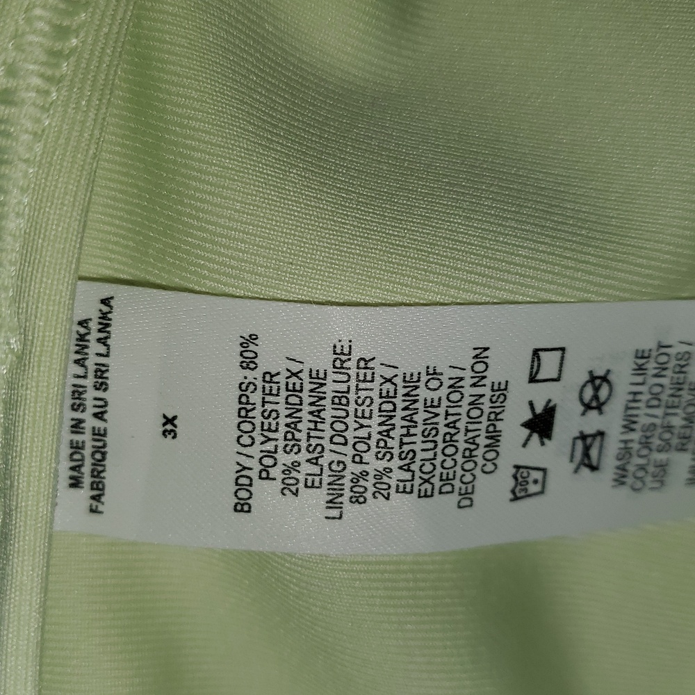 Nike NWOT Plus Size Unpadded Compression Sports Bra. Lime Ice Dry-Fit Women’s 3X - Picture 2 of 3